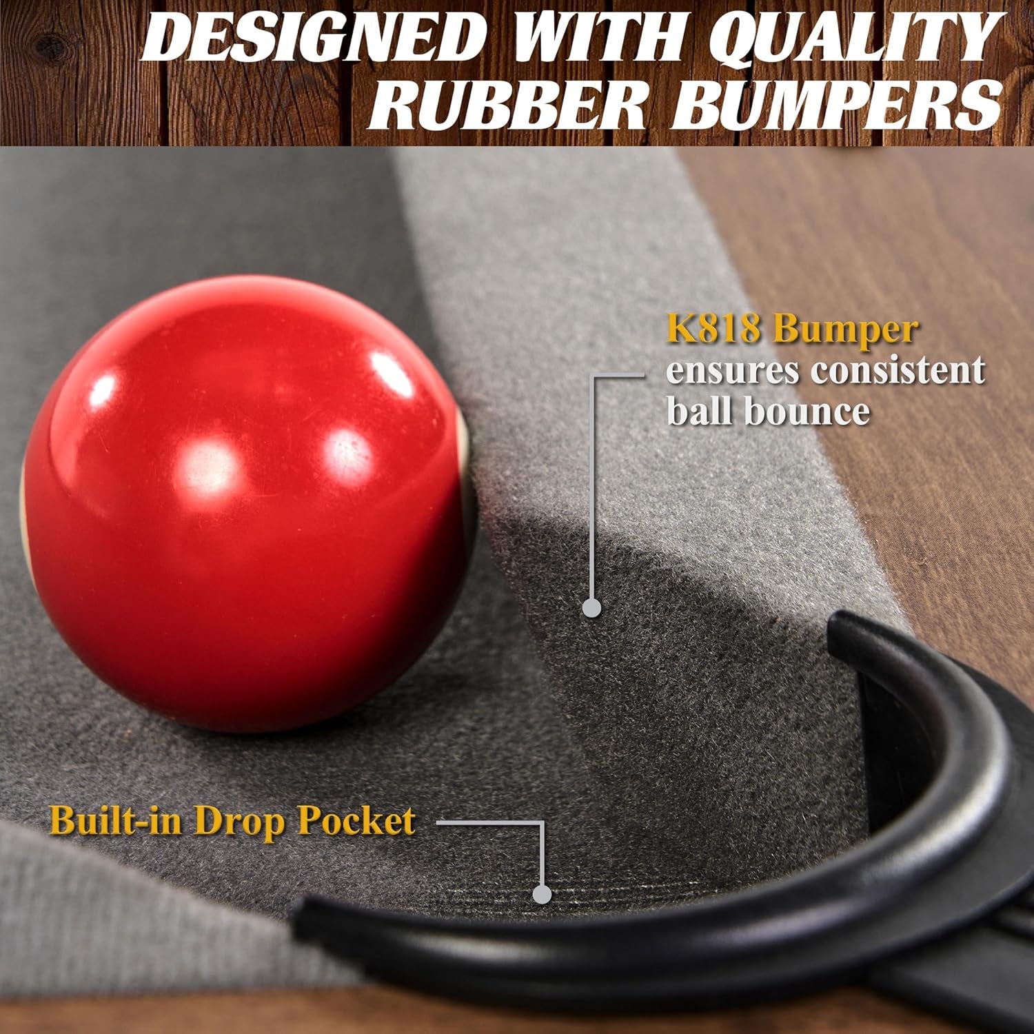 Urban Drop Pocket Pool Table, Premium Billiard Table
