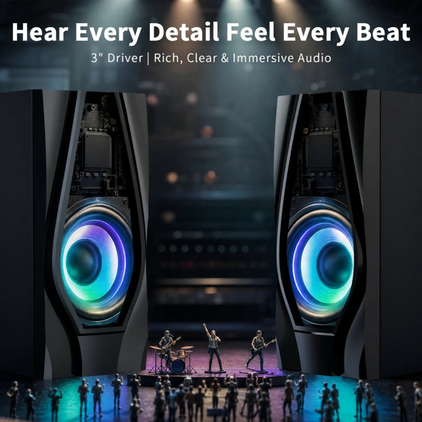 5.1 Bluetooth Home Theater Systems Surround Sound Speakers 1200 Watts 10 Inch Subwoofer 5.1/2.1 Channel Audio Stereo System with ARC Optical & USB Input for TV Ultra HD AV DVD FM Radio