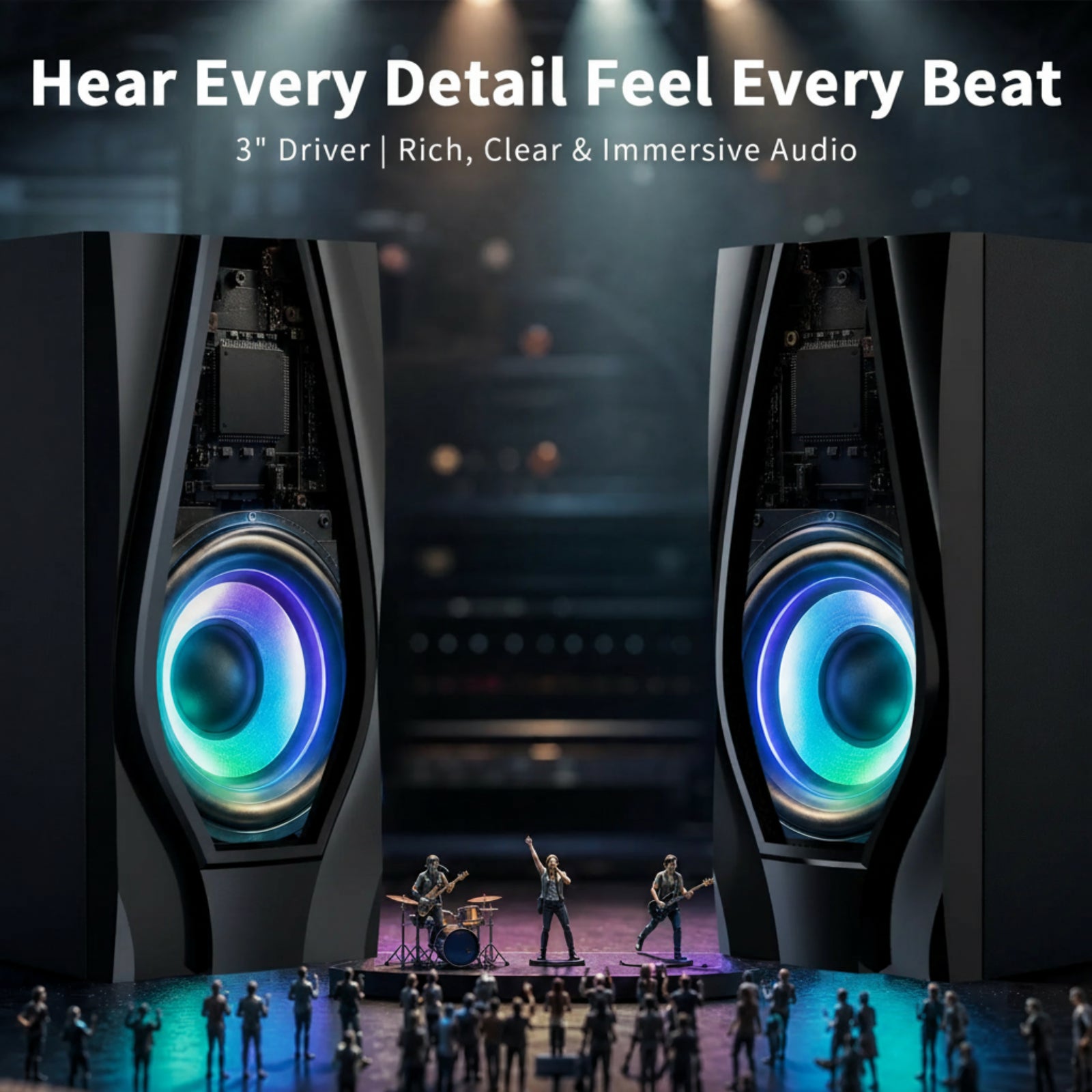 5.1 Bluetooth Home Theater Systems Surround Sound Speakers 1200 Watts 10 Inch Subwoofer 5.1/2.1 Channel Audio Stereo System with ARC Optical & USB Input for TV Ultra HD AV DVD FM Radio