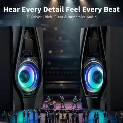 5.1 Bluetooth Home Theater Systems Surround Sound Speakers 1200 Watts 10 Inch Subwoofer 5.1/2.1 Channel Audio Stereo System with ARC Optical & USB Input for TV Ultra HD AV DVD FM Radio