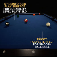 Pool Table Built for Home Game Rooms, 7-Foot Standard Size, Complete Accessory Kit, Drop Pockets