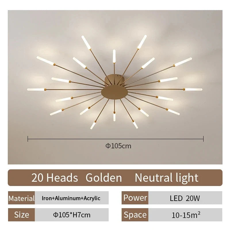 Modern LED Ceiling Lamp Living Room Dining Bedroom Ceiling Chandelier Lights Nordic Design Home Decor Indoor Lighting