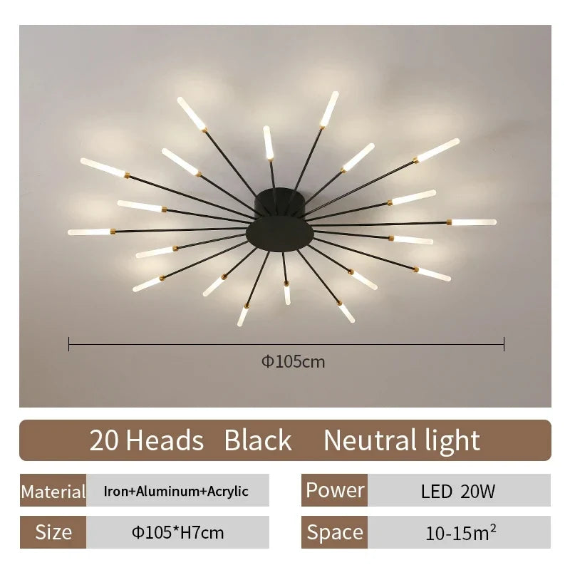 Modern LED Ceiling Lamp Living Room Dining Bedroom Ceiling Chandelier Lights Nordic Design Home Decor Indoor Lighting