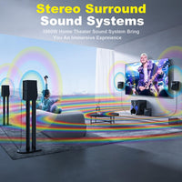 Home Theater System, 1000 Watts Peak Power Surround Sound Systems