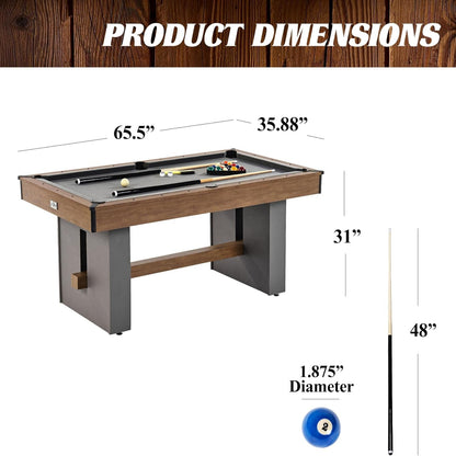 Urban Drop Pocket Pool Table, Premium Billiard Table
