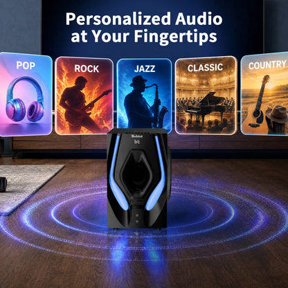 5.1 Bluetooth Home Theater Systems Surround Sound Speakers 1200 Watts 10 Inch Subwoofer 5.1/2.1 Channel Audio Stereo System with ARC Optical & USB Input for TV Ultra HD AV DVD FM Radio