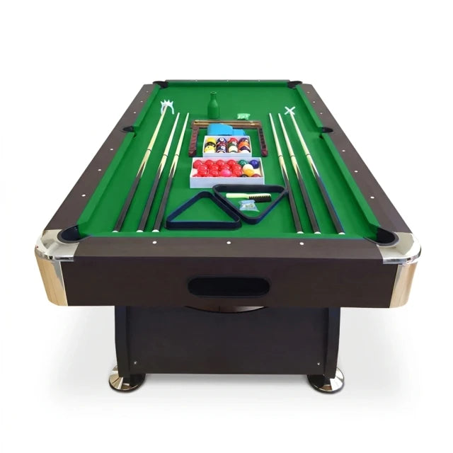 Pool Table Designed for Game Rooms, 8-Foot Full Size, Automatic Ball Return, Complete Accessory Set — Studio Shot