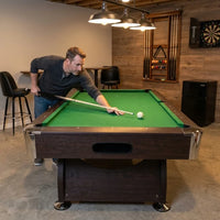 Pool Table Designed for Game Rooms, 8-Foot Full Size, Automatic Ball Return, Complete Accessory Set — Lifestyle